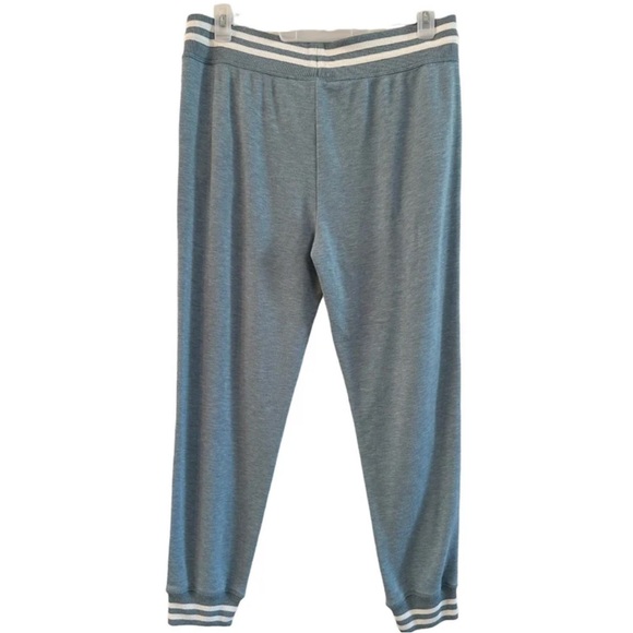 Felina Light Blue Joggers with White Stripe Accents and Side Pockets size Large - Picture 3 of 8
